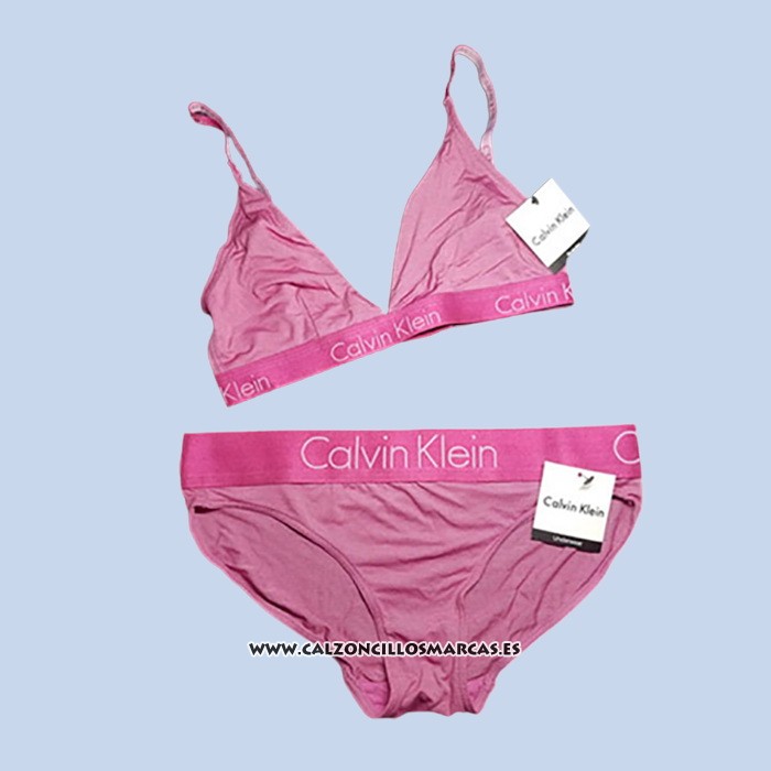 Conjunto Sujetador Y Slip Calvin Klein Mujer Rosa